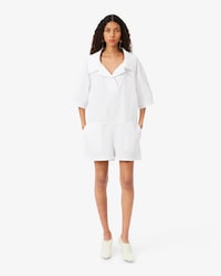 Runway Poplin Polo Collar Playsuit