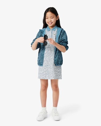 Vestido polo de algod&oacute;n estampado para ni&ntilde;a