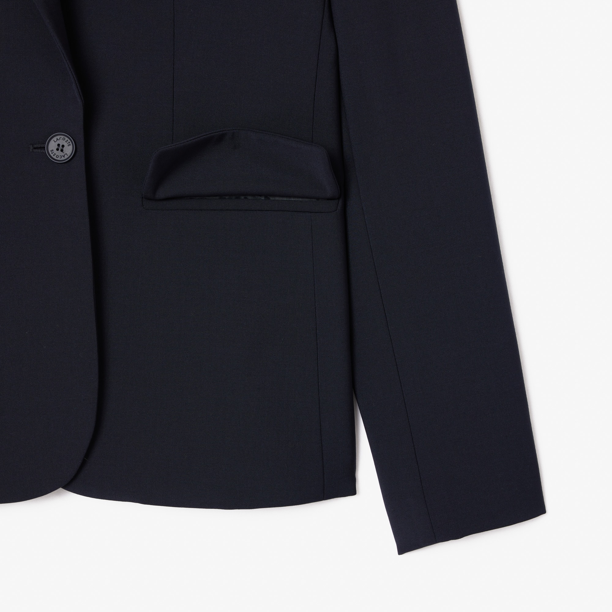 Women's Embroidered Logo Slim Fit Wool Blazer