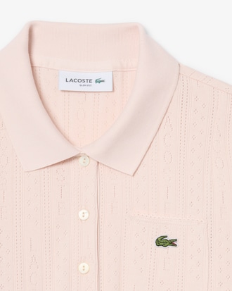 Polo de Tejido Pointelle de Corte Ajustado