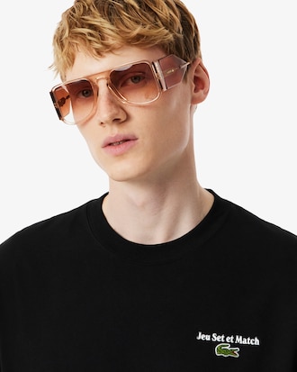 Playera holgada estampada de suéter grueso