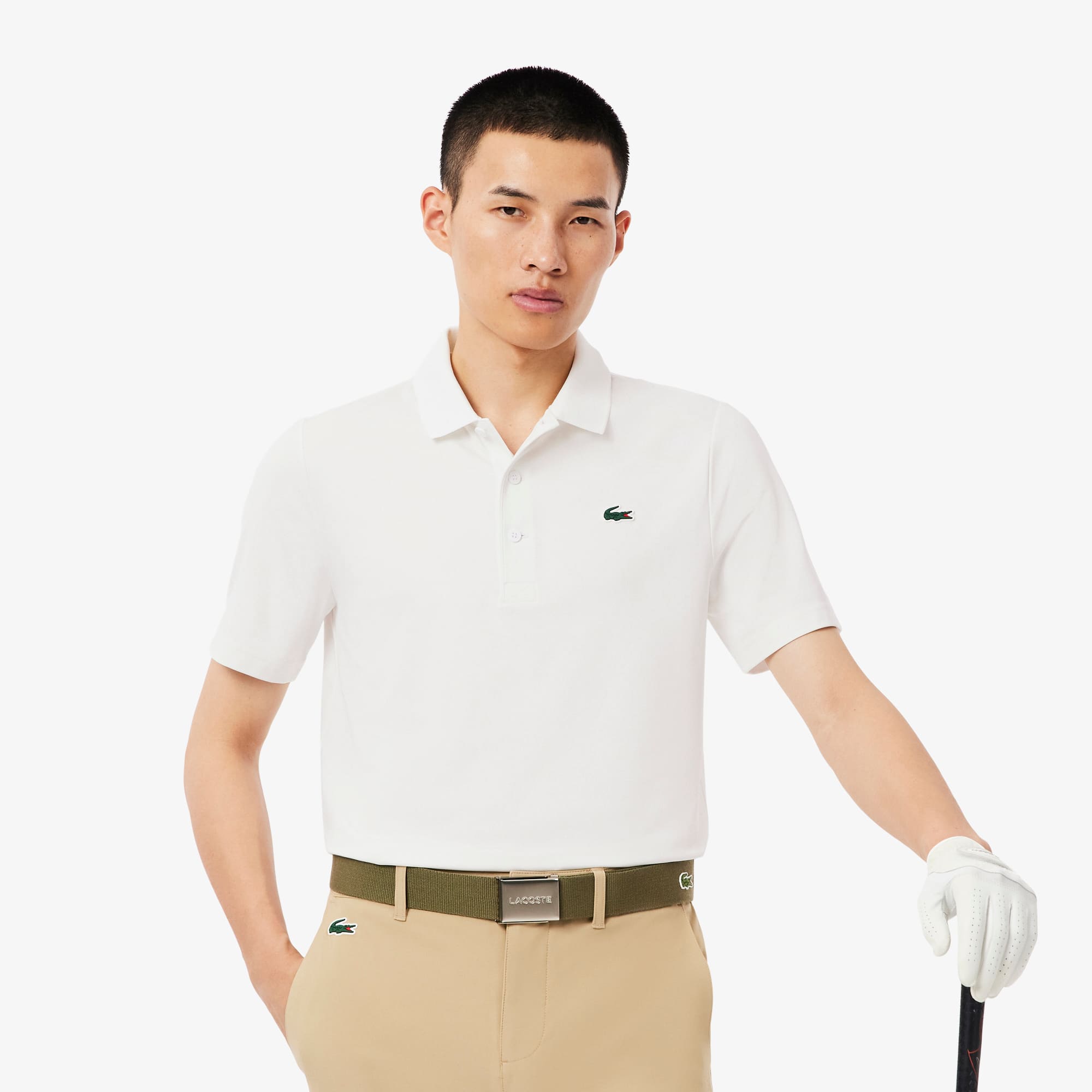 Lacoste Men's Regular Fit Uv Protect Golf Polo - 4xl In White