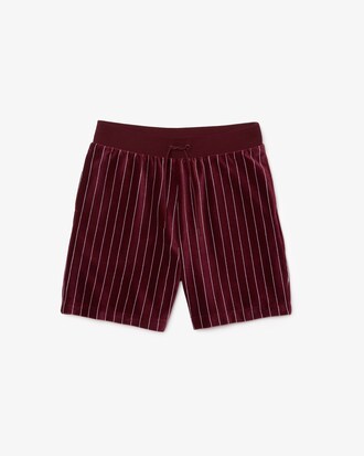 Men's Lacoste x Ricky Regal Striped Velvet Bermuda Shorts