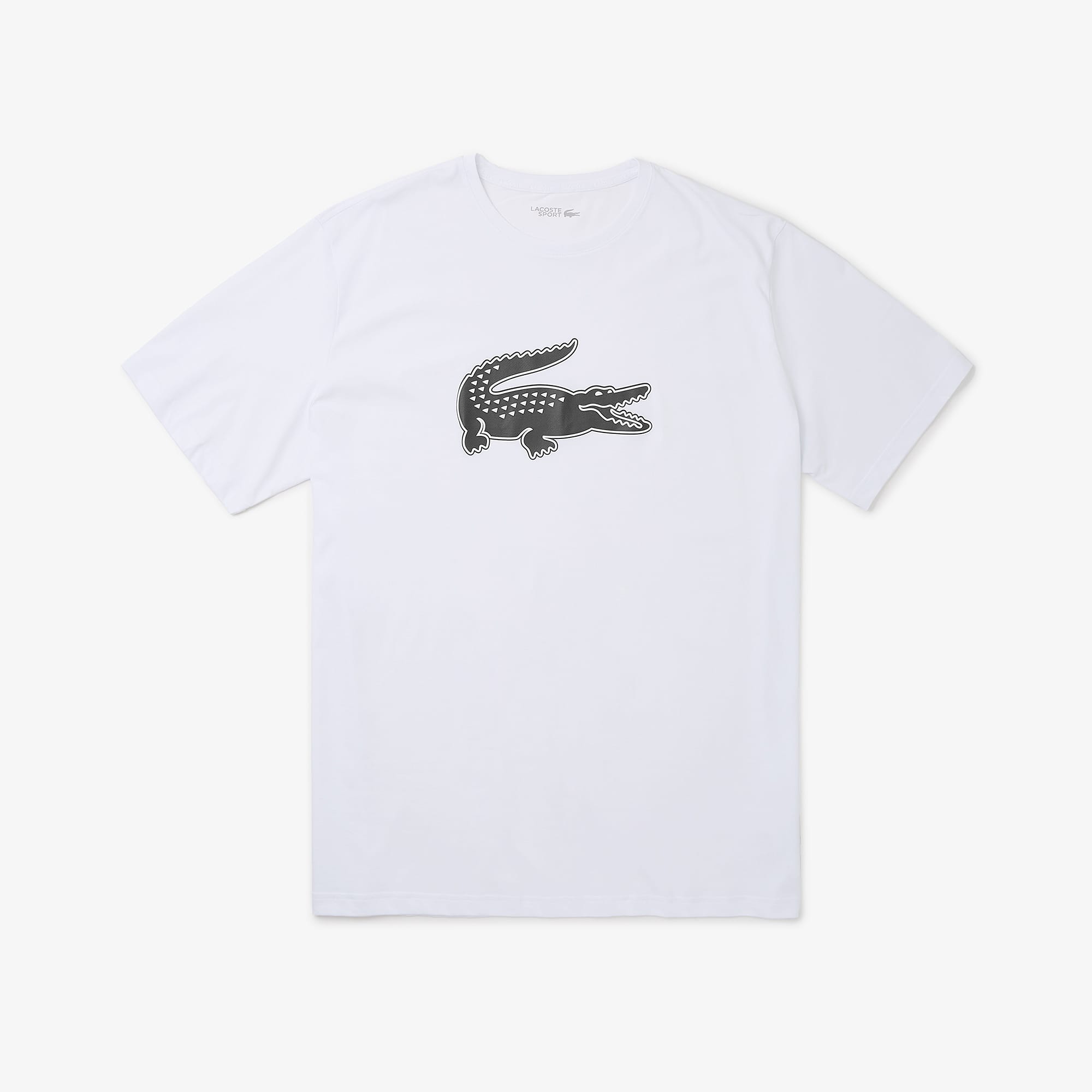 Lacoste Men's Sport Tall Fit Print Cotton T-shirt - 2xl Tall In White