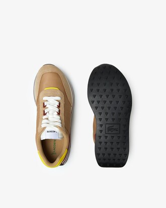Women's Lacoste L-Spin Leather and Textile Trainers