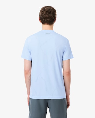 Playera de Tenis con Cocodrilo de Jacquard Ultra Dry