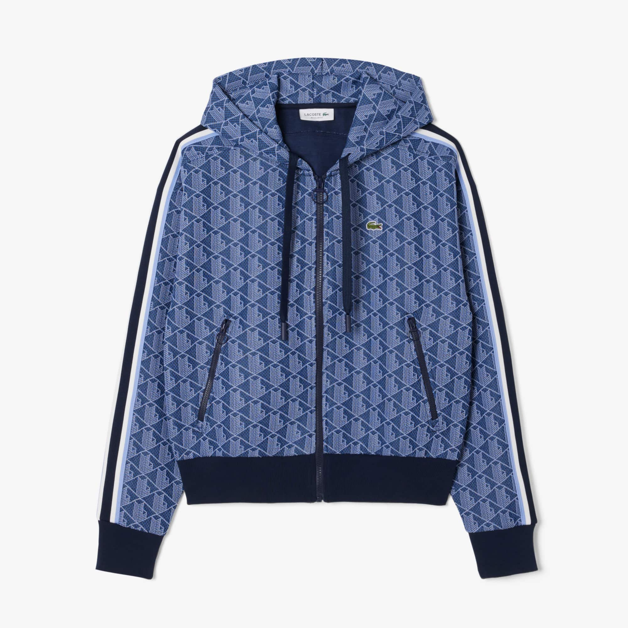 Lacoste Women's Monogram Hoodie - 36 In Blue