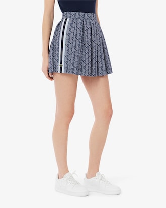 Falda plisada con monograma para mujer