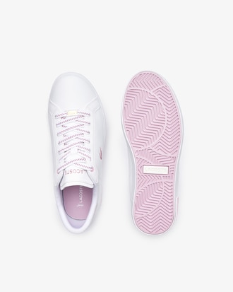 Sneaker Lacoste Powercourt de piel para mujer