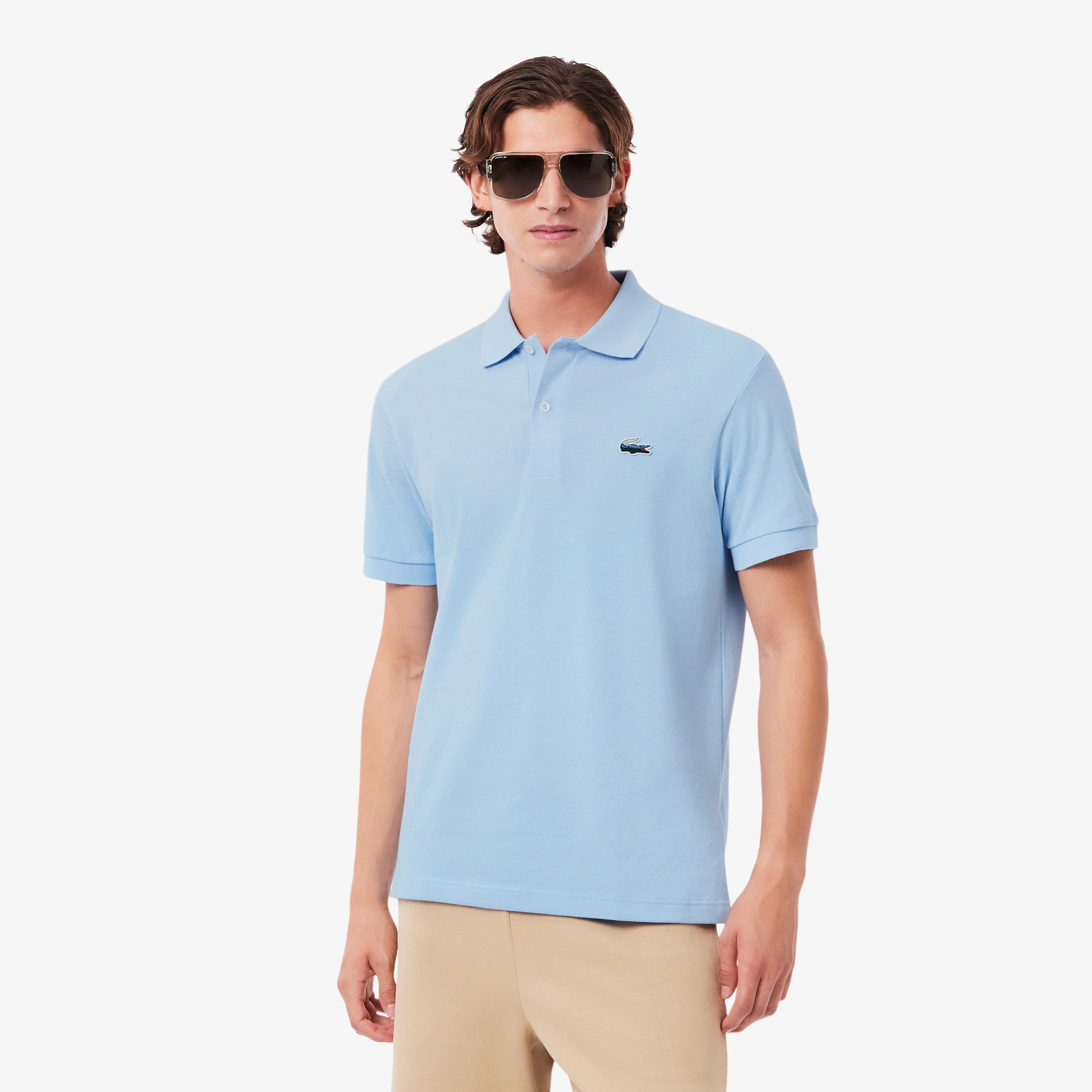Lacoste Men's Classic Fit Landscape Crocodile Piqué Polo