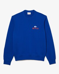 Unisex Lacoste x Netflix Crew Neck Print Back Sweatshirt