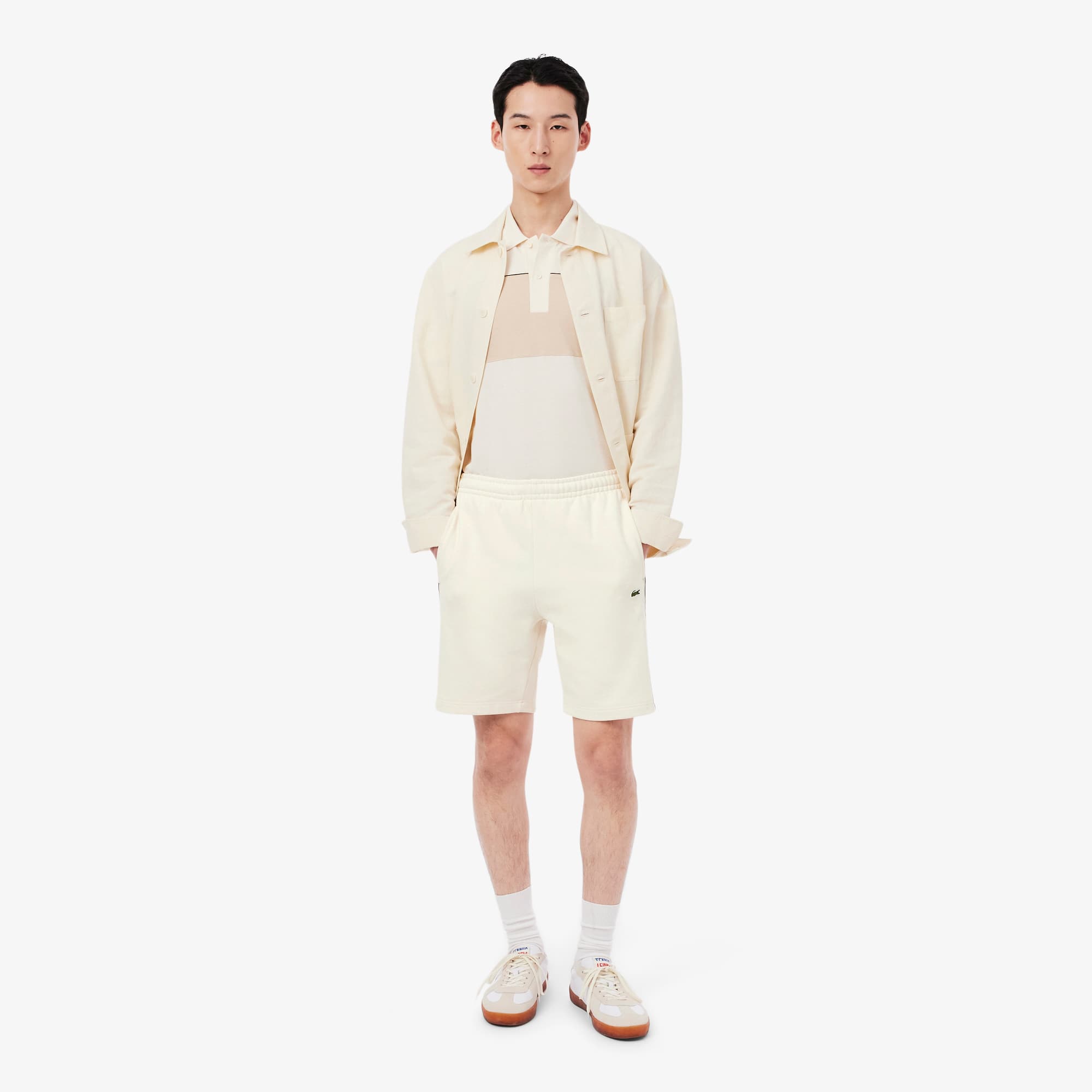 Lacoste Regular Fit Colorblock Fleece Shorts