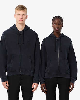 Unisex Loose Fit Washed Effect Hoodie
