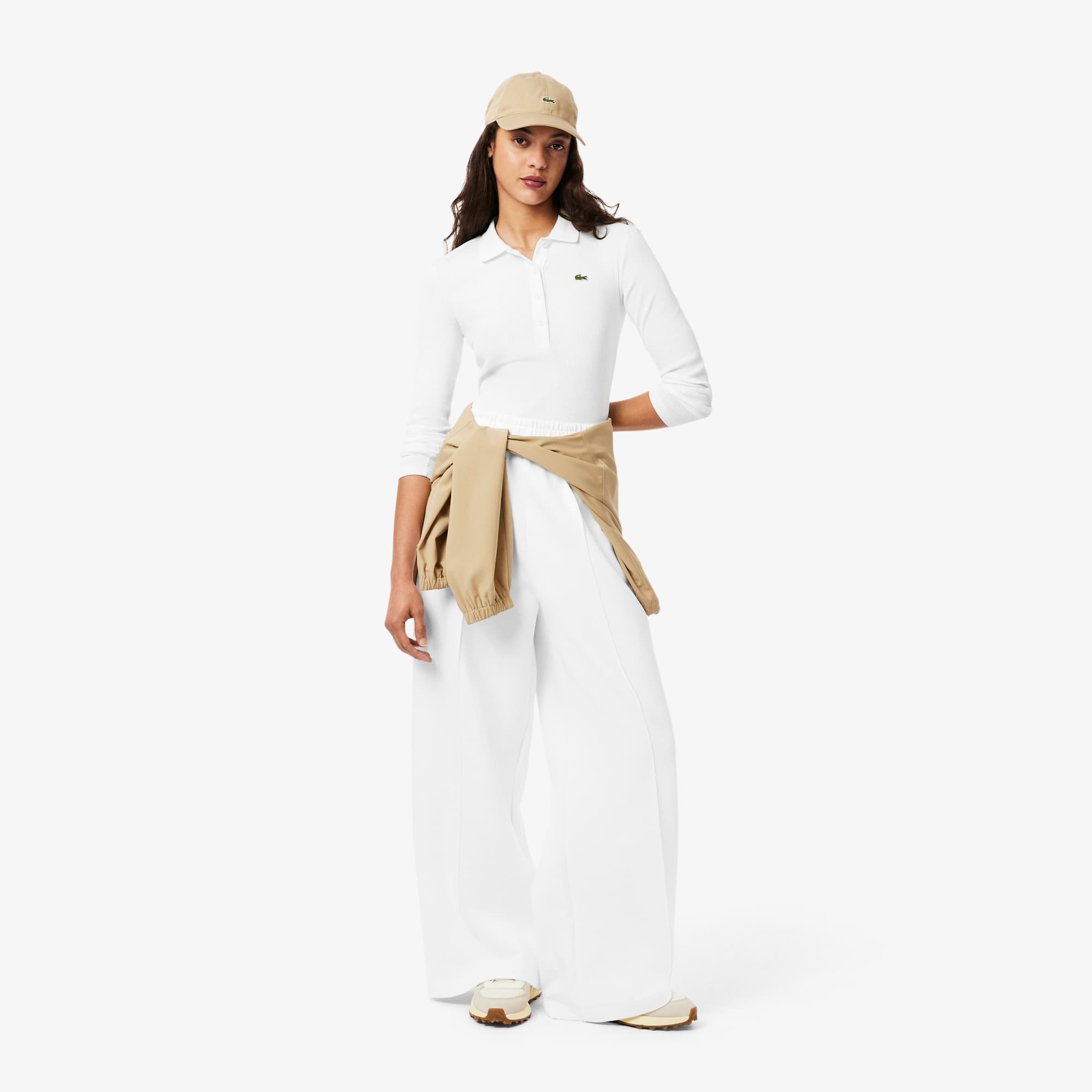 Lacoste レディース ゴルフパンツ ホワイト Women's Cotton Sweatpants - Pants & Leggings - New In 2026 | Lacoste