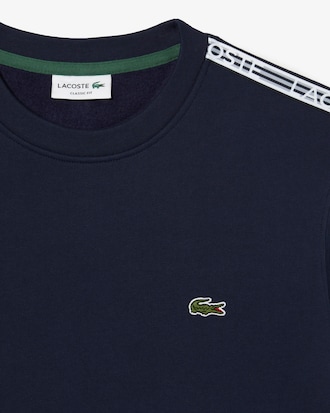 Men&rsquo;s Classic Fit Logo Stripe Flannel Sweatshirt