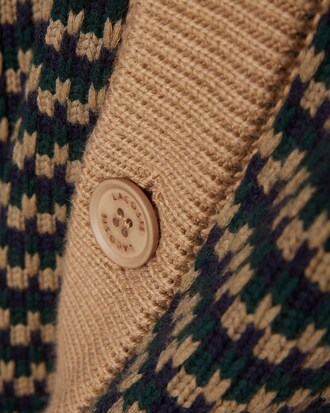 Relaxed Fit Striped Cotton Cardigan