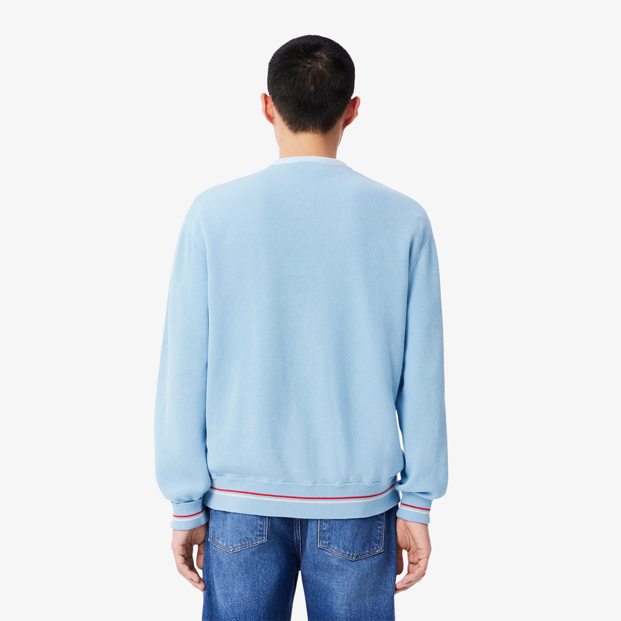 Men's Relaxed Fit Stripe Detail Cotton Cardigan - Sweaters