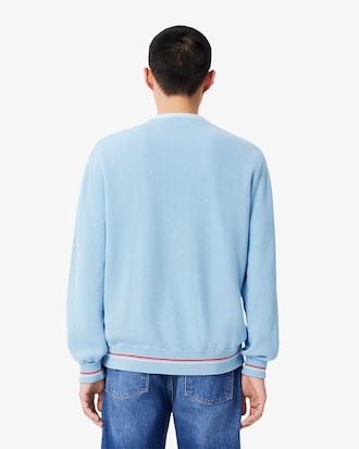 Men's Relaxed Fit Stripe Detail Cotton Cardigan