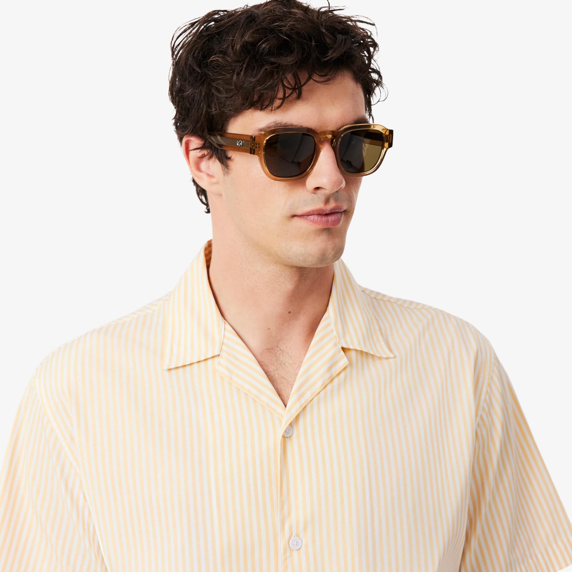 Relaxed Fit Striped Crocodile Shirt
