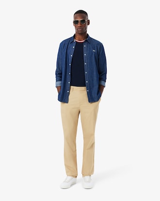 Men's Contrast Neck Pajama Top