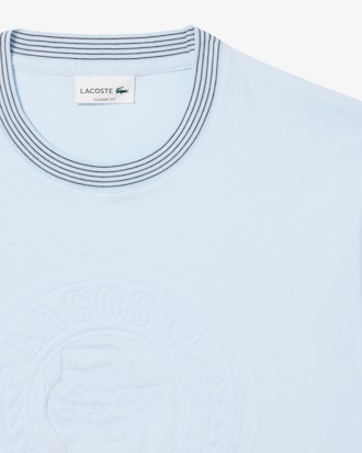 Playera para hombre de punto de algod&oacute;n bordado