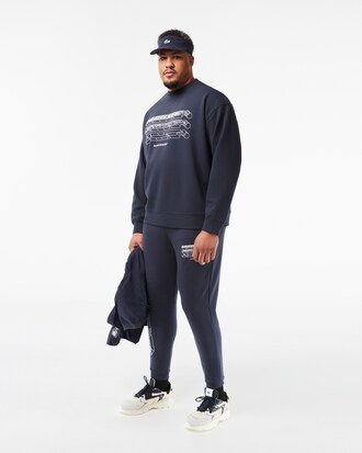 Sweatshirt homme Lacoste loose fit avec marquages sur le devant