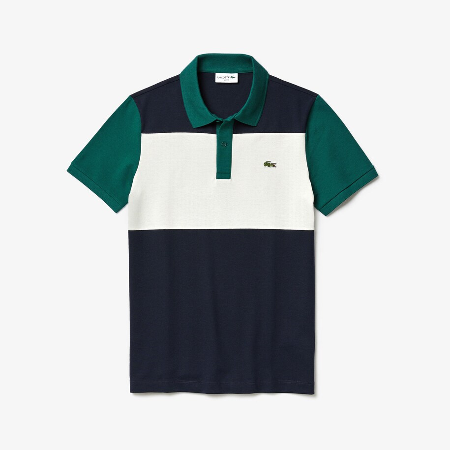 Men S Stretch Colorblock Polo Shirt Lacoste