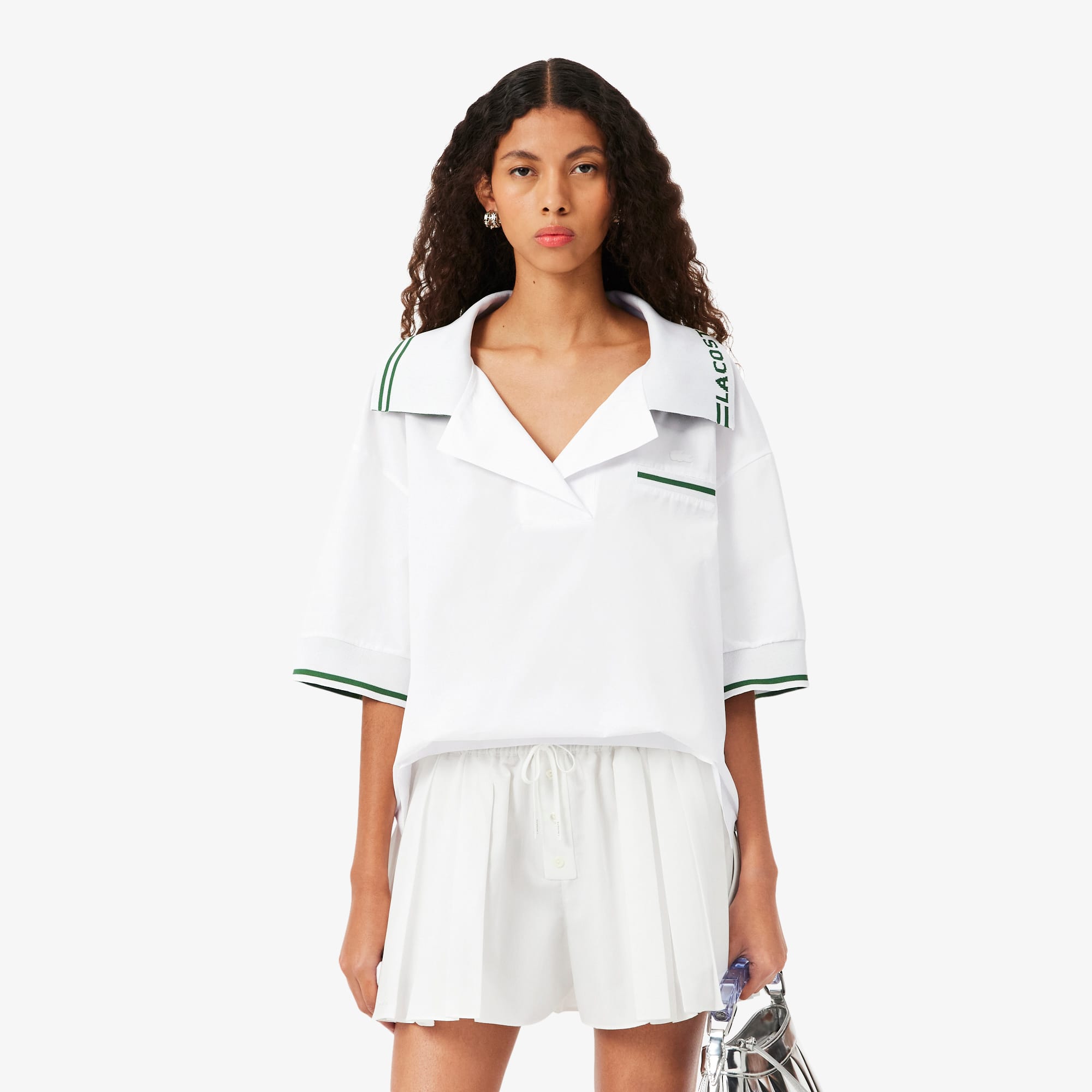 Runway Logo Collar Oversized Popover Shirt - undefined - New In