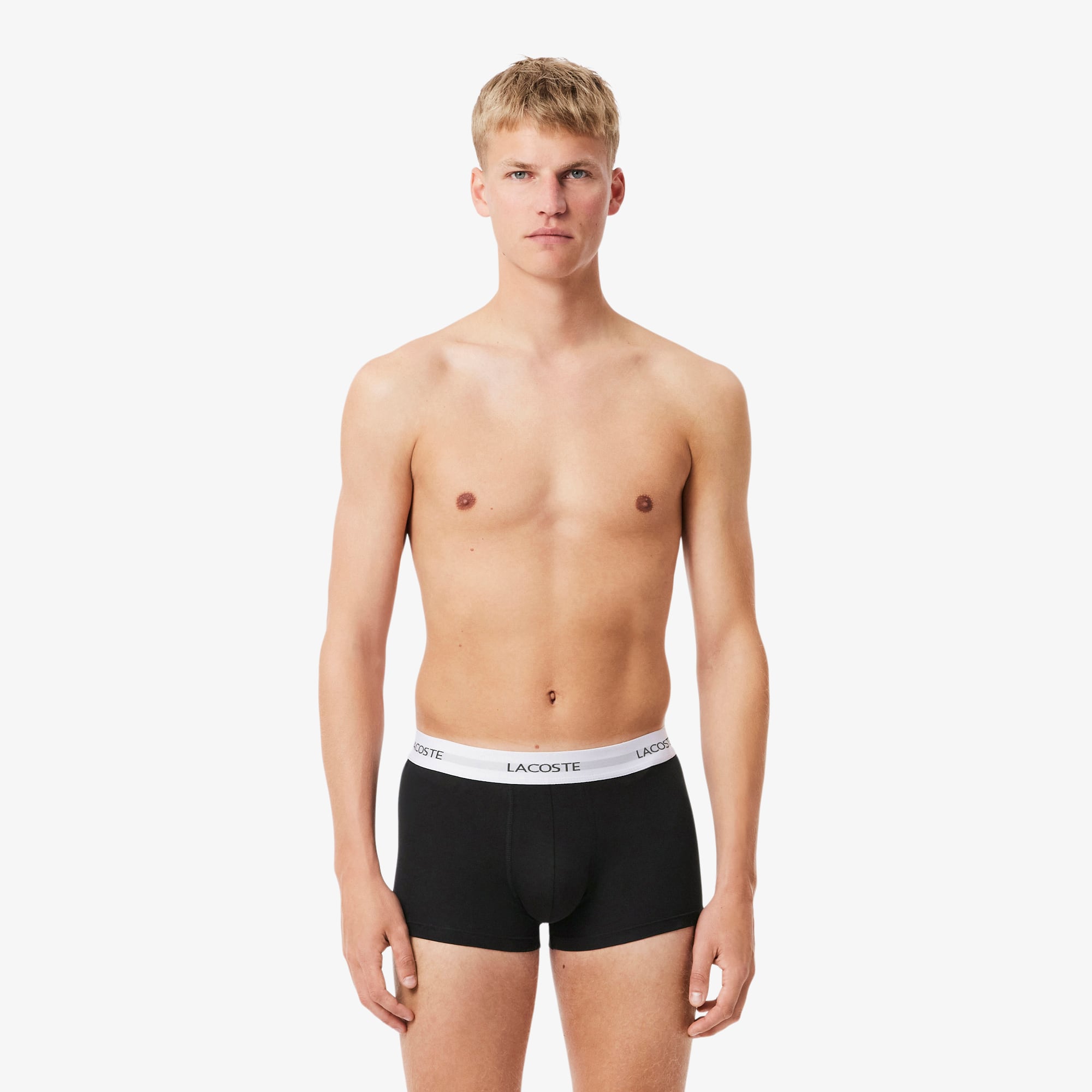 Lacoste Men's 3-Pack Stretch Cotton Trunks