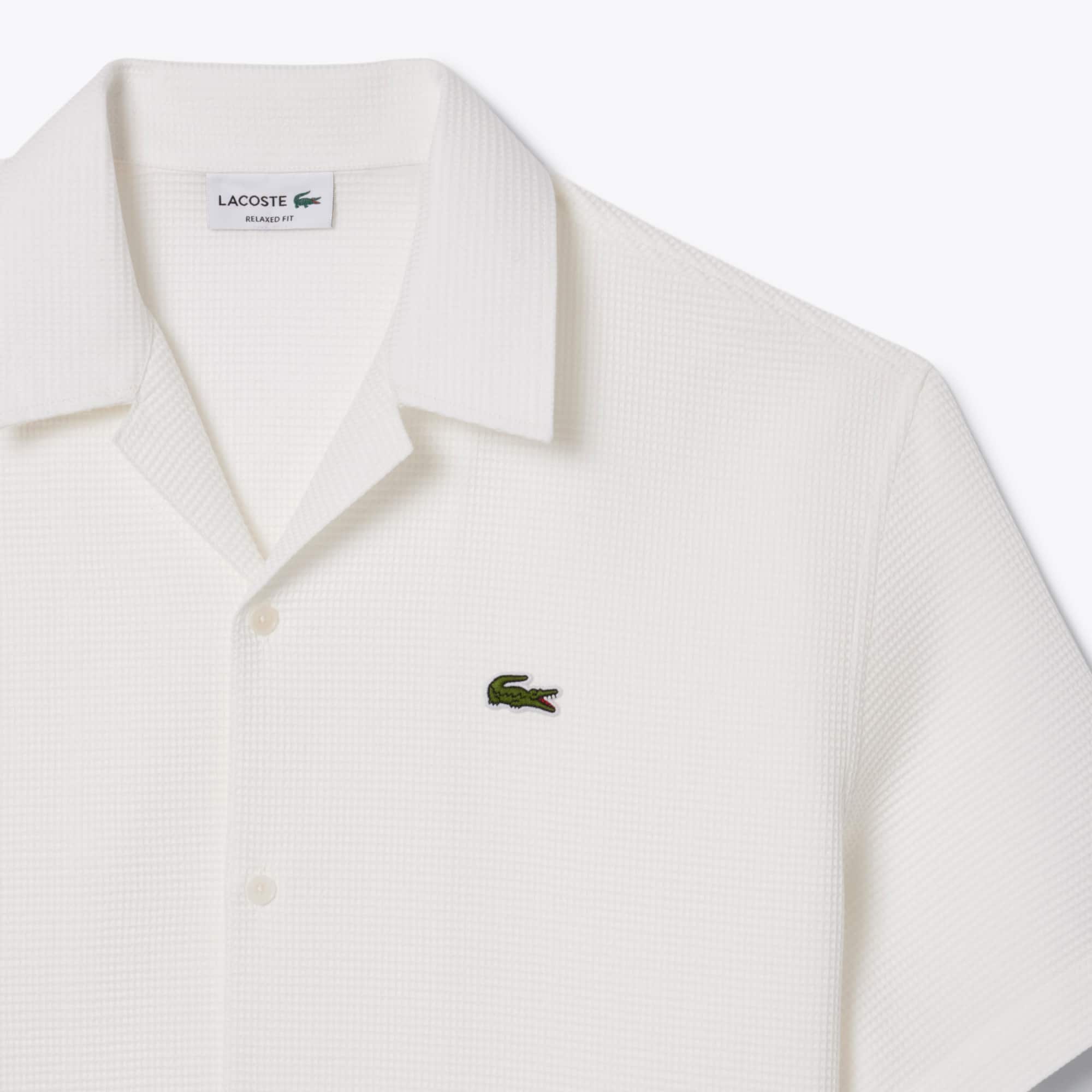 Men's Relaxed Fit Waffle Texture Shirt - Button Down Shirts - New