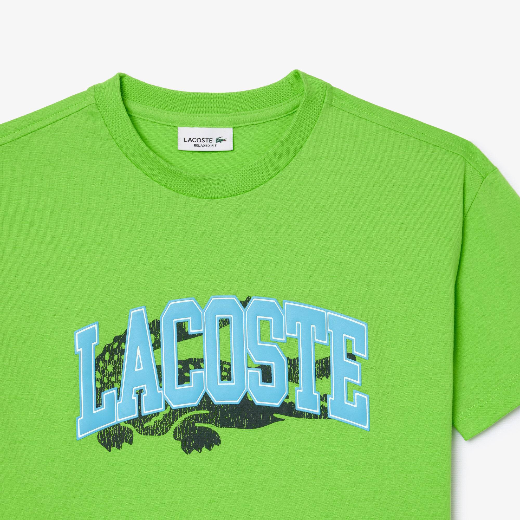 Kids' Crocodile Print Cotton T-Shirt - T-Shirts & Tops - New In