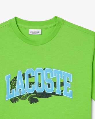 Kids' Crocodile Print Cotton T-Shirt