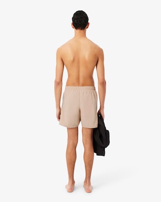 Mid Length Colorblock Swim Trunks