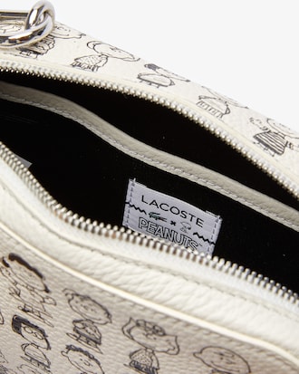 Lacoste x Peanuts Print Leather Shoulder Bag
