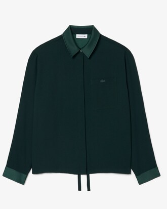 Oversized Satin Accent Shirt