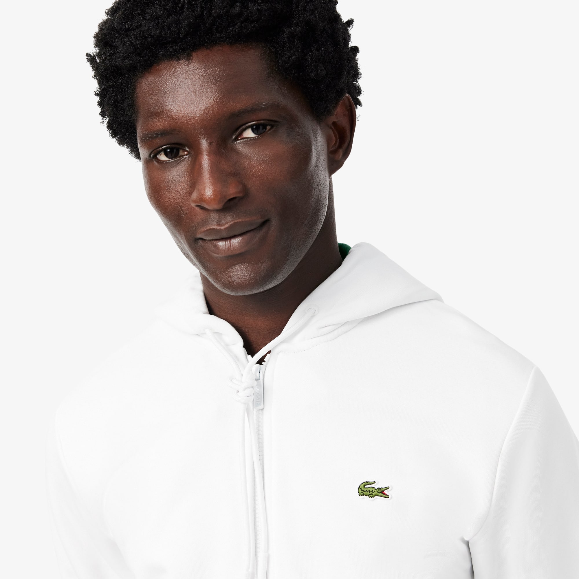 LACOSTE 総柄 ジップアップ ジャージ　k Men's Classic Fit Zip-Up Fleece Sweatshirt - Sweaters