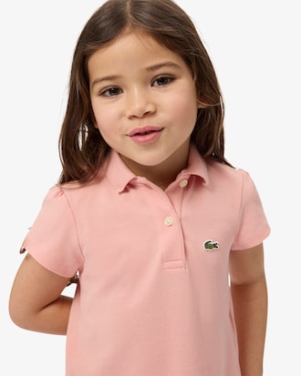 Girls' Scalloped Collar Piqu&eacute; Polo