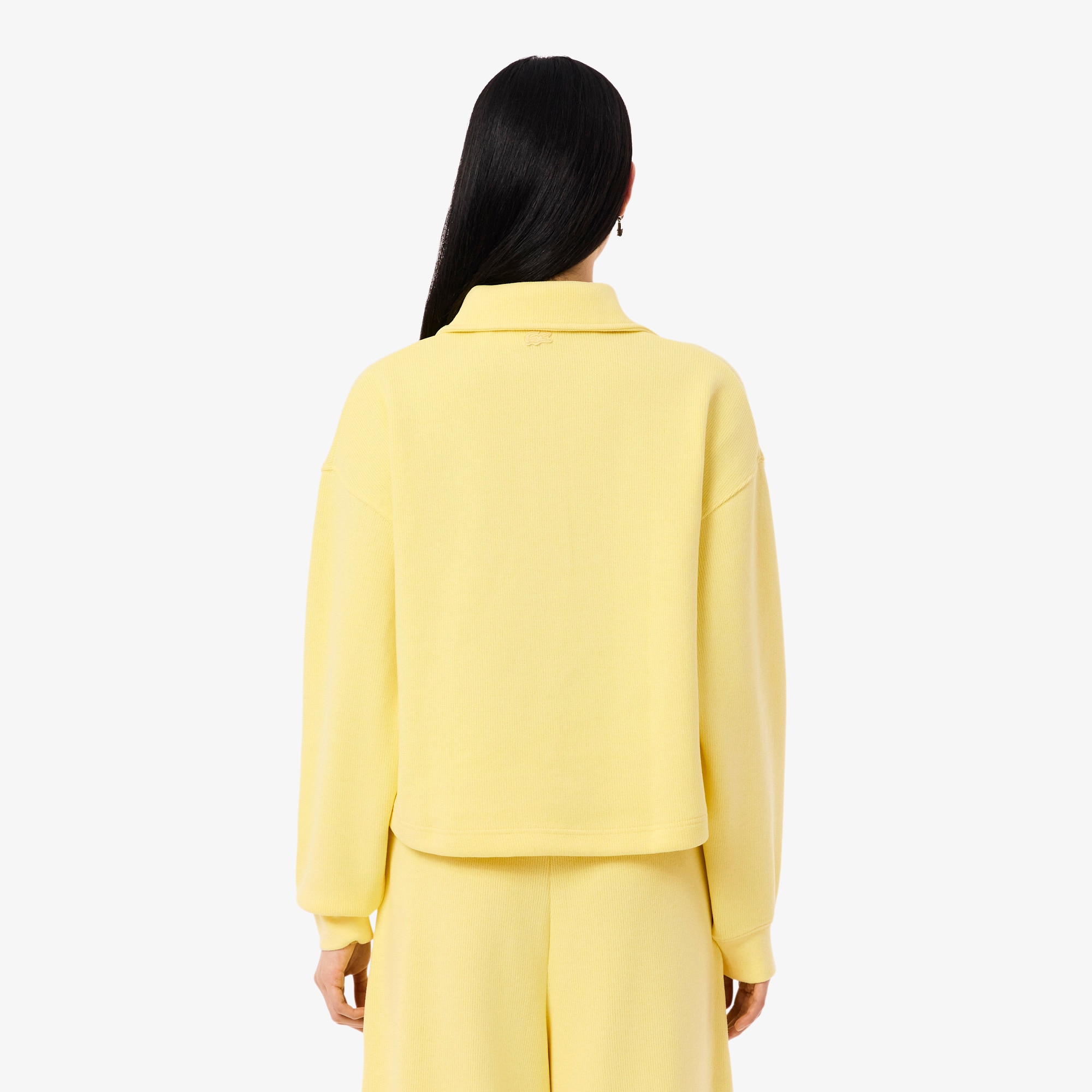 Oversized Ribbed Polo Sweatshirt