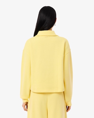 Oversized Ribbed Polo Sweatshirt