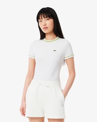 Playera de punto con detalles en contraste para mujer