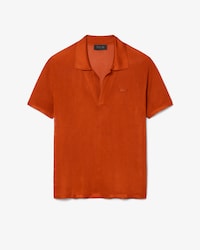 Runway Slim Fit Satin Piqu&eacute; Polo Shirt