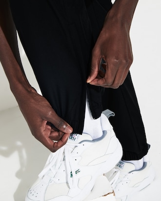 Pantalones deportivos Lacoste SPORT Tennis en tafet&aacute;n&aacute;n con tejido de rombos para hombre