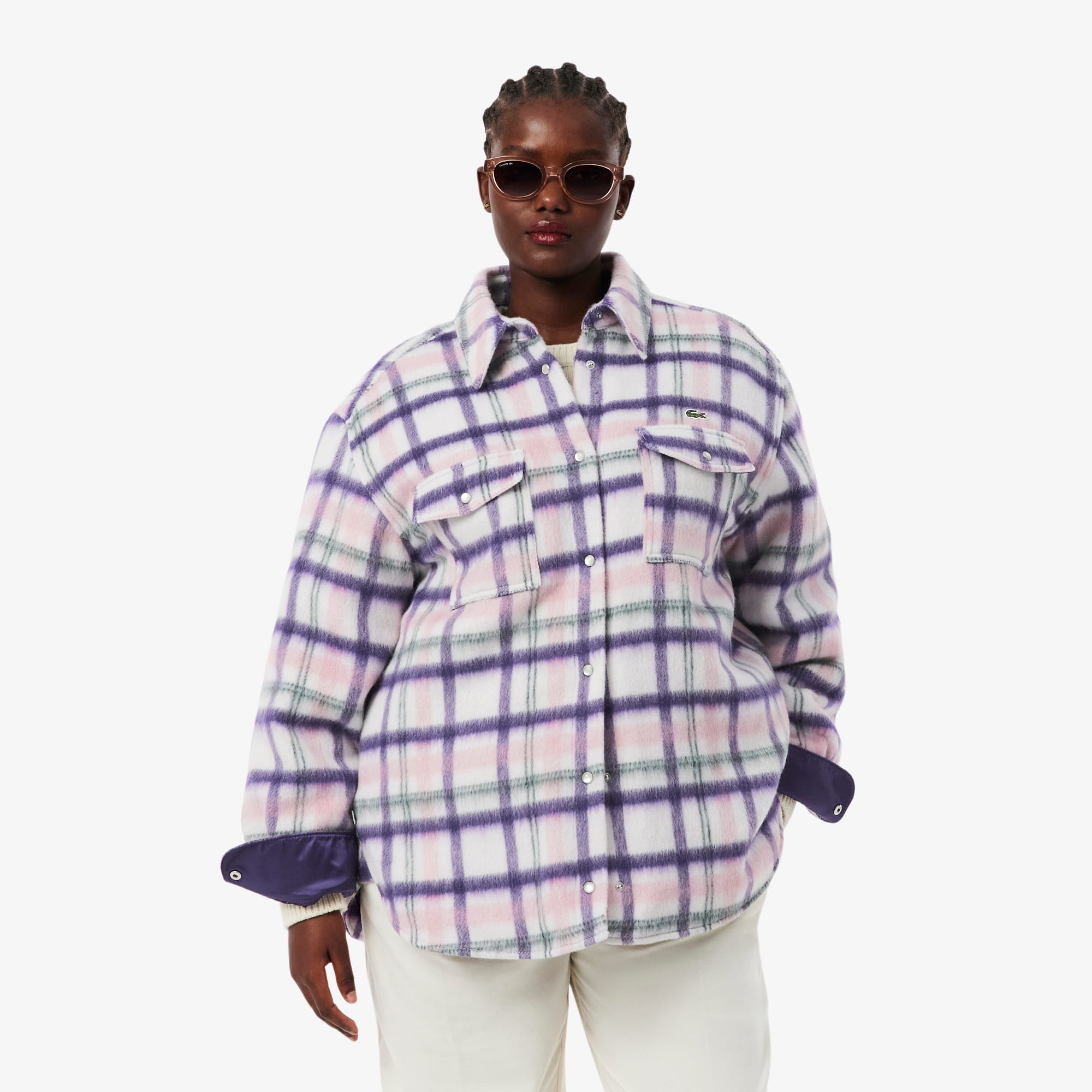 Women's Oversized Quilted Wool Overshirt - undefined - New In 2026