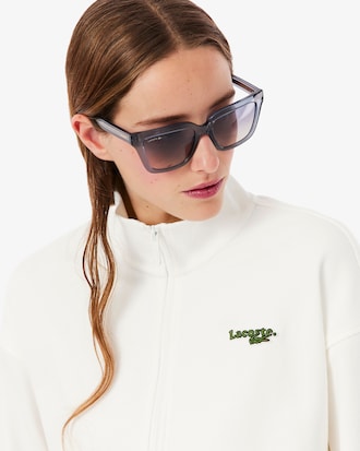 Relaxed Fit Zipped Badge Sweatshirt