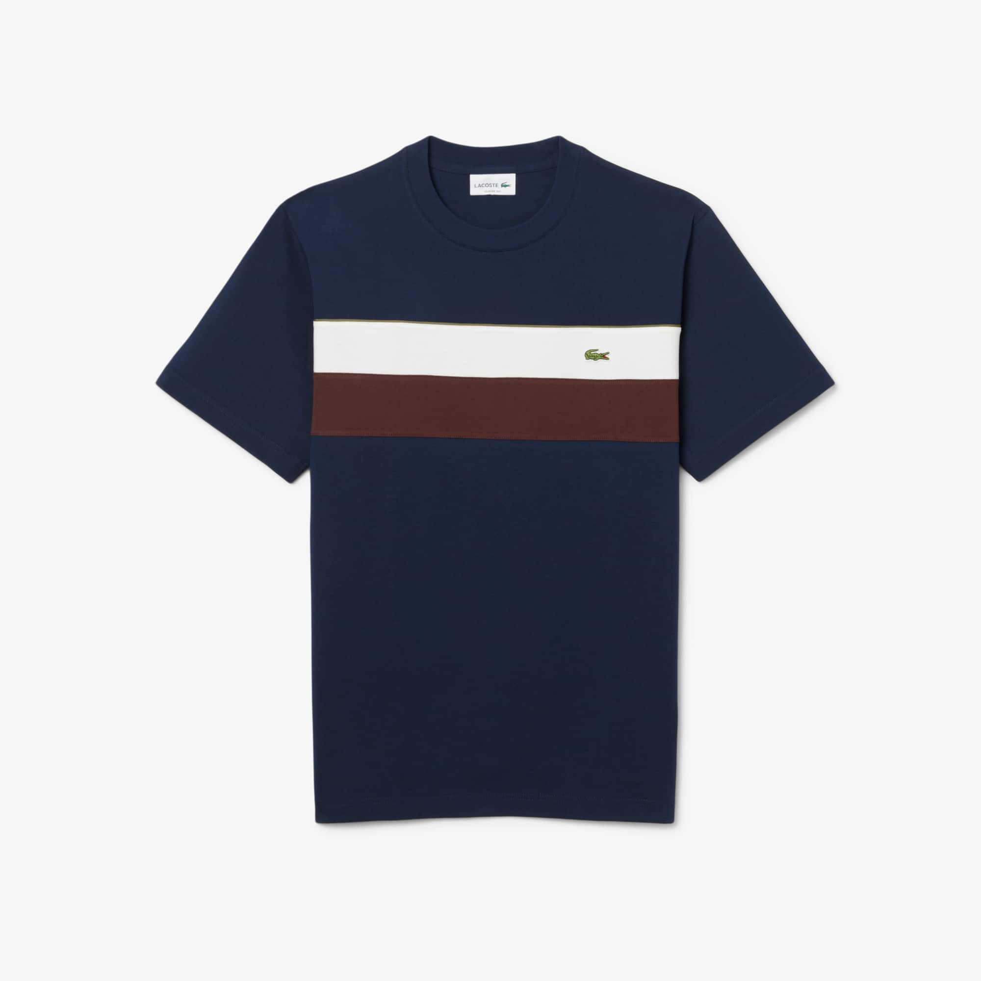 Lacoste Men's Jersey Colorblock T-shirt - M - 4 In Blue
