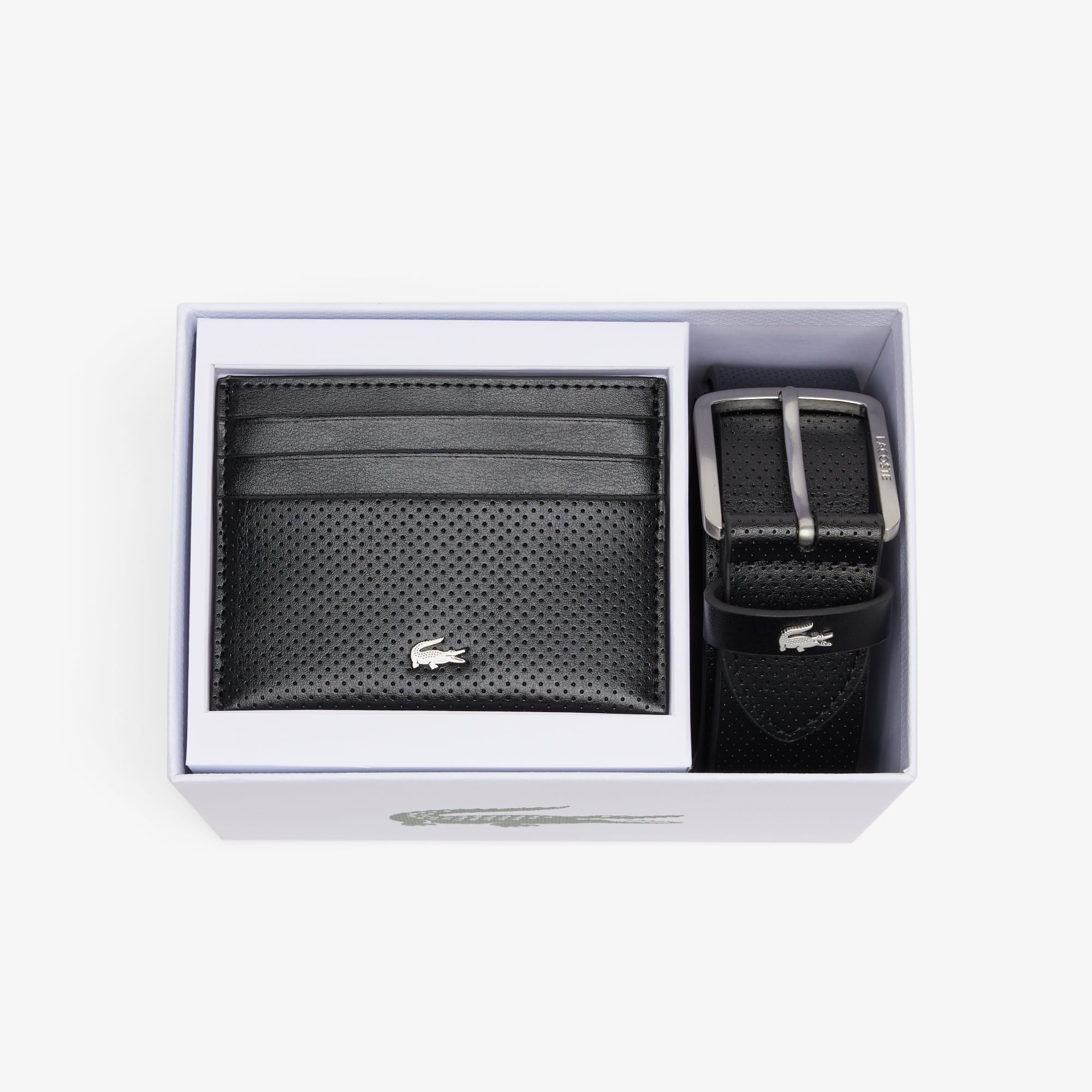 Leather Belt & Card Holder Gift Set