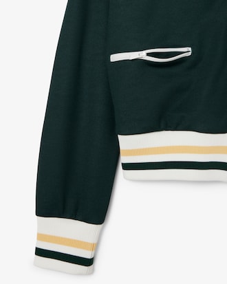Women's Zip-Up Stripe Accent Sweatshirt