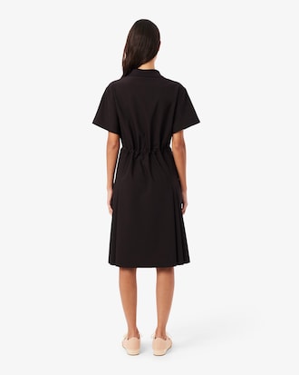 Robe polo pliss&eacute;e laine m&eacute;lang&eacute;e