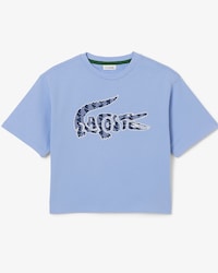 Girls' Monogram Print Cotton T-Shirt