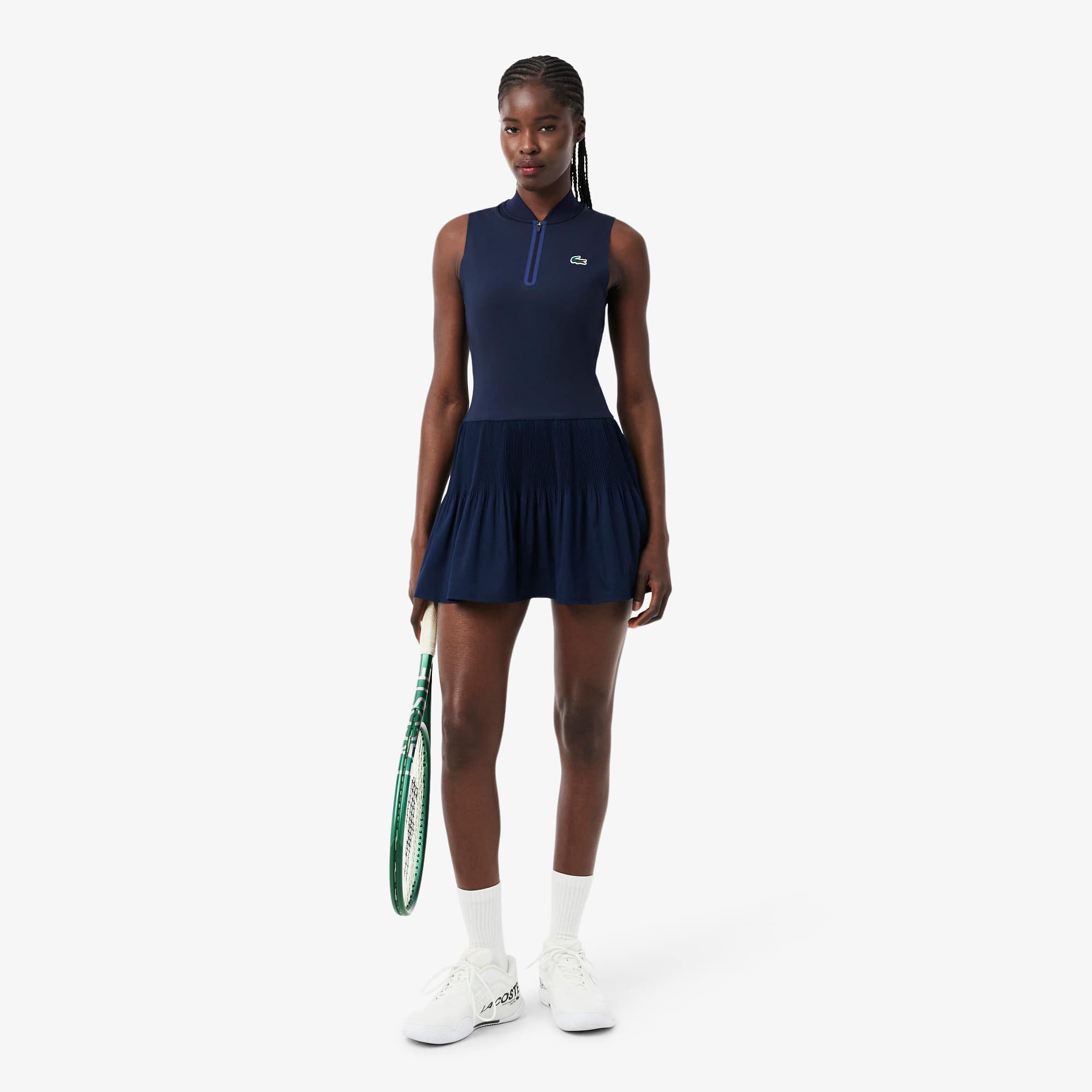 LACOSTE テニスドレス ネイビー Ultra Dry Stretch Tennis Dress with Liner - Dresses - New In 2026